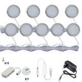 Tuya Wifi 12V LED Under Cabinet Lighting Dimming White/ Warm White Kitchen Counter Furniture Lighting Kit for Alexa Google Home