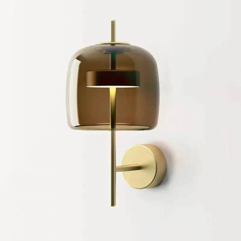 Elegant Glass Wall Lamp - Nordic-Style Sconce for Bedroom & Living Room