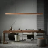 Nordic Walnut Solid Wood Pendant Light LED for Dining Tables, Study Rooms, Bar Counters, Office Desks, Indoor Home Lighting