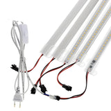 SMD2835 LED Tube AC 220V 8W High Brightness Hard Rigid LED Strip Bar Lights 50cm 72LEDs Energy Saving LED Fluorescent Tubes Set