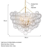 Minimalist Glass Pendant Light Modern Ball Chandelier for Living Dining Room Restaurant Home Decor Indoor Lighting Hanging Lamp