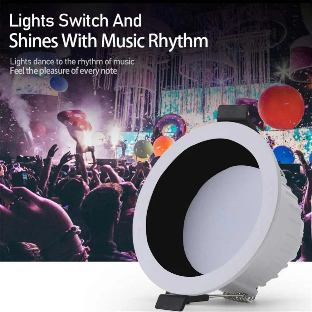 110v 220v Voice Control Smart Led Downlight RGB WW CW 4inch Smart Ceiling Light Work With Alexa Home App Control