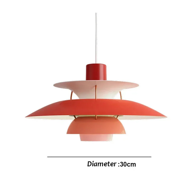 30CM Nordic Creative Design Pendant Lamp High Quality Color Umbrella Led Chandeliers Living Kitchen Bedroom Home Furnishings Lighting