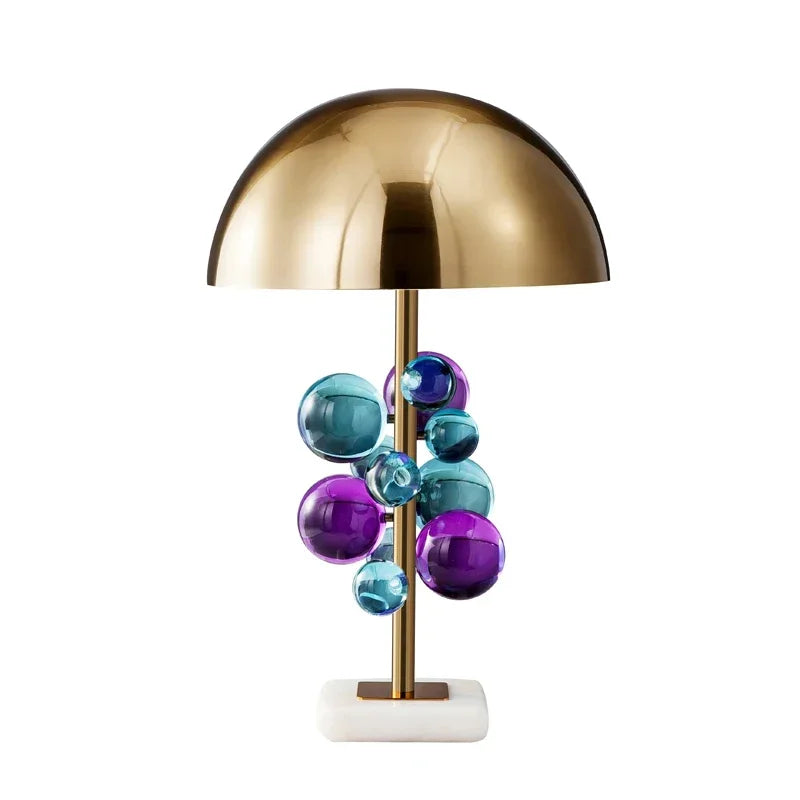 Light Luxury Creative Crystal Table Lamp Colorful Crystal Transparent Bedroom Study Table Lamp Postmodern Table Lamp Room Decor