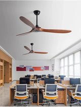 60 70 Inch Large Ceiling Fan Only Remote Control DC Motor Reverse Wood Blades Fans Lighting High Quanlity Design Wooden Fans