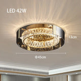 2026 Modern LED Crystal Chandelier - Dimmable Luxury Ceiling Light for Bedroom