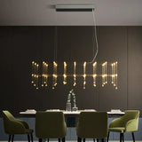 Nordic Creative Rectangular Luminaire Starry Chandelier Minimalist Front Desk Clothing Store Bar Rectangular Lighting