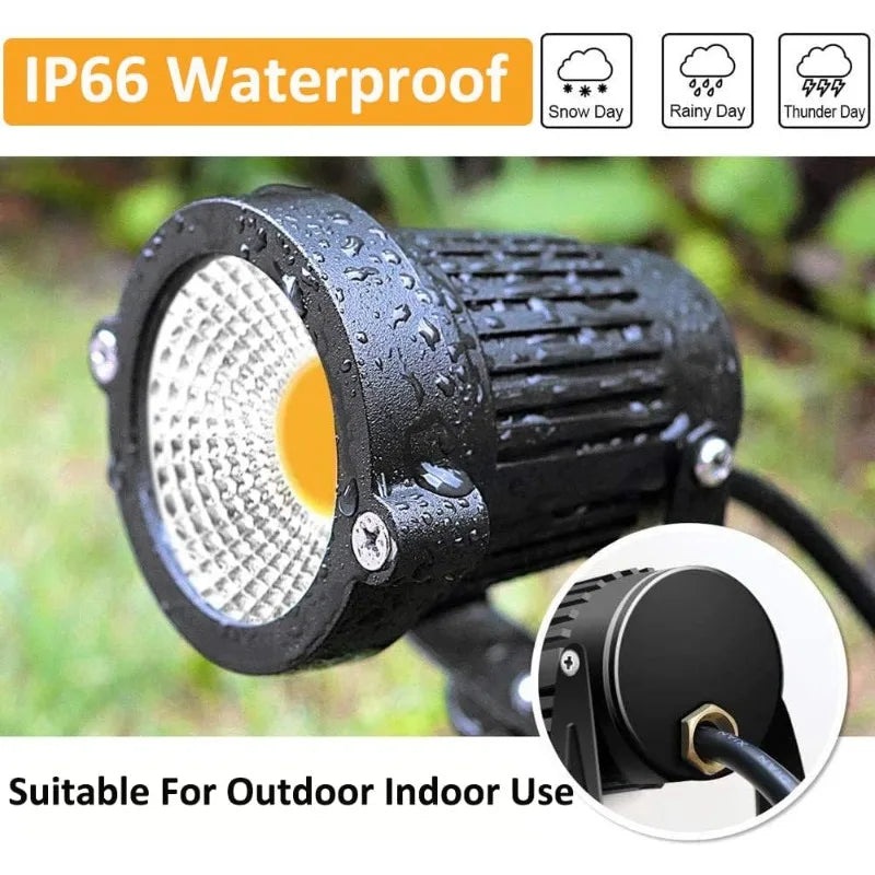 Low Voltage Landscape Lights LED Landscape Lighting, 5W 12V Flags Outdoor Landscape Spotlights with Stakes