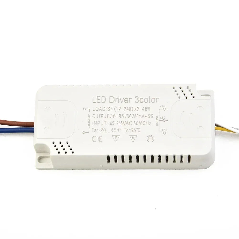 LED Driver 3color Adapter 8-24W 20-40W 30-50W 40-60W 50-70W For LED Lighting Non-Isolating Transformer Driver Replacement