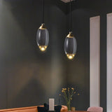 Modern Crystal ball LED Pendant lights Nordic Copper lighting bedroom bedside single head  bar corridor small Hanging lamp