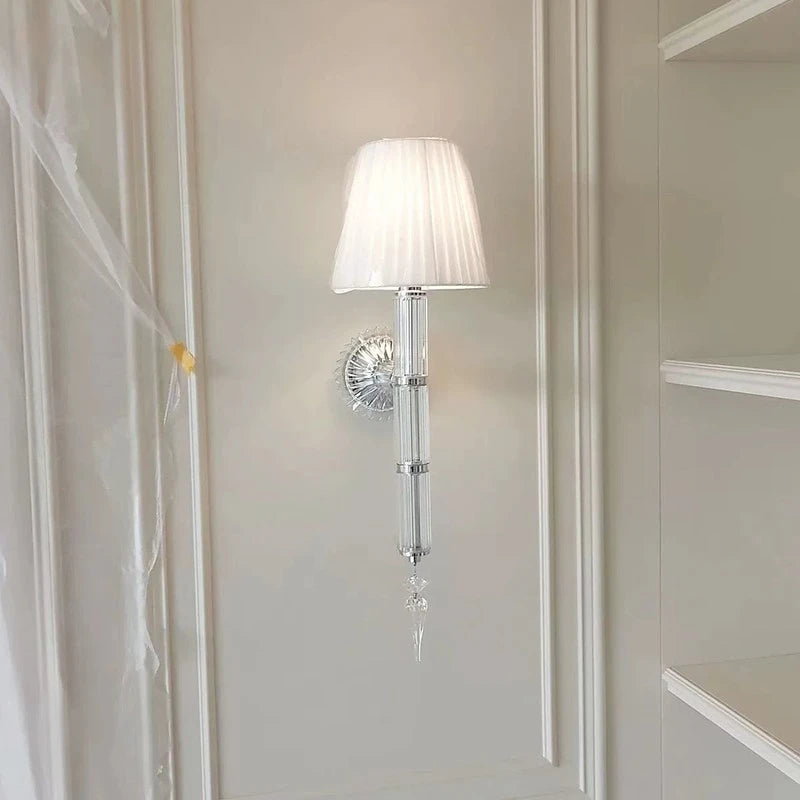 Luxury Crystal LED Wall Lamp - Modern Sconce Light Fixture for Villa Living Room Background, Bedroom Bedside & Home Decor
