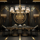 Modern Nordic Retro Luxurious Gold LED Pendant Chandelier Living Room Bedroom Home Decor Hanging Lights Lighting Fixtures Luster's