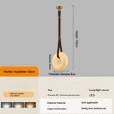 Spanish High-end Light Luxury Natural Marble Pendant Light Living Room Bedroom Background Wall Study Decoration Pendant Light