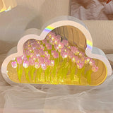 DIY Tulip Flowers LED Night Light - Colorful Cloud Shape Atmosphere Lamp