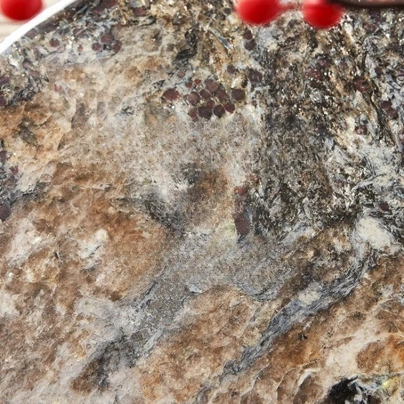 Round Marble Side Table with Metal Leg, Modern Stone Top End Table, Minimalist Single Pedestal Accent Table for Living Room