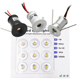 Mini LED 12V Recessed Ceiling Downlights 1W Dimmable Spotlight Black White Showcase Bedroom Party KTV DJ Stairs Spot Lights