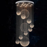 New Modern Item Large Villa Ceiling Lights Hotel Crystal Led Chandelier Staircase Pendant Light Kitchen Room Decor Hanging Lamp