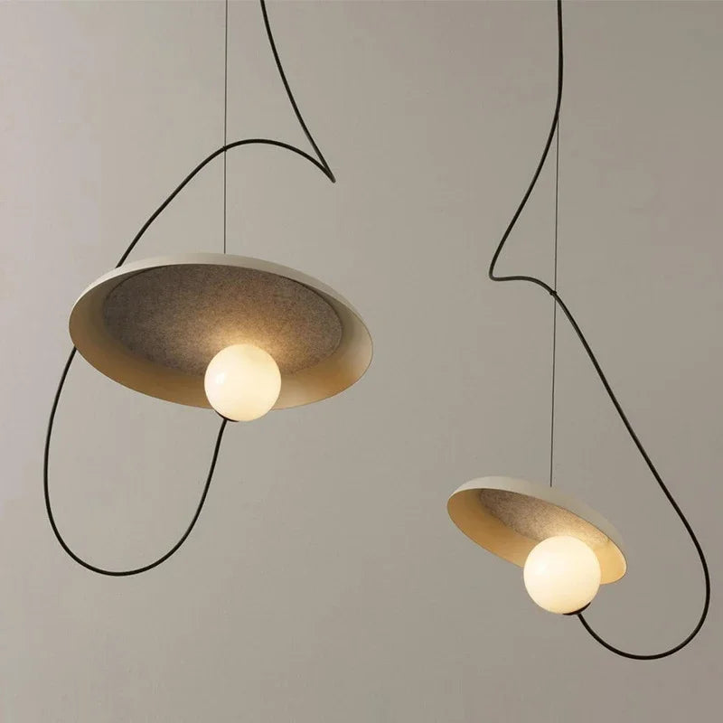 Nordic Retro LED Magnetic Chandeliers 3D Ball Free Movement Pendant Lamp Living Room Dining  Bedroom Bar Decor Hanging Lighting