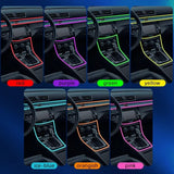 3M Car Interior LED Decorative Lamp - EL Wiring Neon Strip for Auto DIY