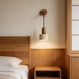 Yellow Travertine Wabi Sabi Black Stone Retro Wall Lamp E27 Bedside Home Decor Light for Bedroom Living Room Corridor