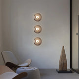 Art Deco Amber Gray Glass LED Wall Light 3000K Sconce For Bedroom Stairs Aisle Foyer