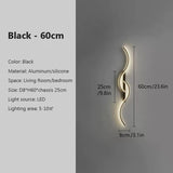 Modern Minimalist LED Long-Strip Wall Light Fixture - Linear Up & Down Wall Sconce Lamp for TV Background, Living Room & Bedroom Bedside