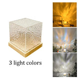 Crystal Lamp Water Ripple Projector Night Light Decoration Home Houses Bedroom Aesthetic Atmosphere Holiday Gift Sunset Lights