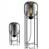 Nordic postmodern glass decorative creative floor lamp, LED glass spherical table lamp, retro vertical floor lamps