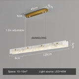 Modern Luxury Style Marble LED Chandelier For Dining Room Kitchen Bedroom Gold Decoration Pendant Lamp Design Suspension Light