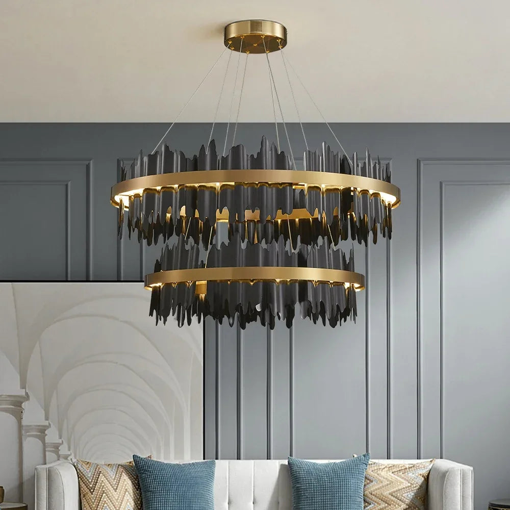 Modern Chandeliers For Dining Room Living Room With Remote Control LED Hanging Lamp Kitchen Island Pendant Light Lustre Fixtures