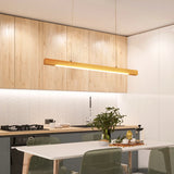 Nordic Solid Wooden Pendant Lights LED Wood Pendant Lamps for Dining Living Room Kitchen hanging chandelier Shop Long Strip Lamp