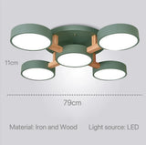 Nordic Modern Macaron Ceiling Lamp Chandelier Bedroom Minimalist Wood Home Decor Living Room Kitchen LED Lighting Fixtures
