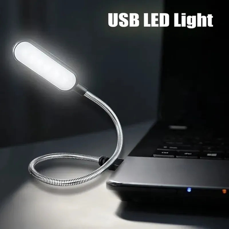 USB Book Light Portable Mini Night Light Flexible Bendable Reading Light for Table Lamp PC Computer Laptop Notebook