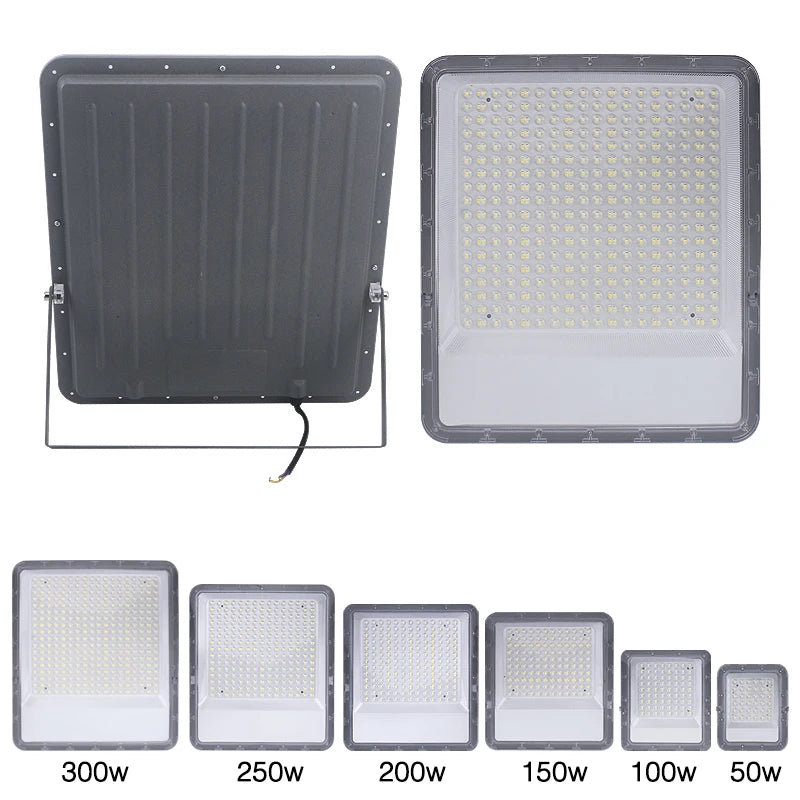 LED Flood Light Outdoor Spotlight (10W–100W) 220V - 6500K Daylight IP66 Waterproof Wall Lamp for Garage, Gym & Street