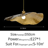 New Chinese Lotus Leaf Chandelier Zen Tea Table Hot Pot Kitchen Retro Creative Light Luxury Staircase Bar Decorative Lighting