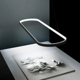 Modern LED Linear Pendant Light - Simple Line Hanging Lamp for Dining Room