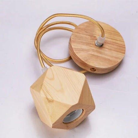 E27 Wooden Pendant Lights Wood Pendant Lamp for Bedroom Home/living Room Decor Natural Color Vintage Hanging Lights Fixture