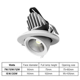 Dimmable AC85~265V Recessed LED Downlights 7W/15W/20W LED Ceiling Spot Lights Background Spot Lamps for Home Kitchen Spotlights
