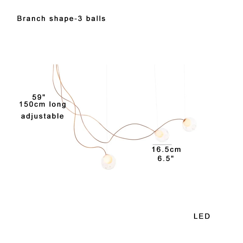 Italian Designer Glass Ball Pendant Light Dimmable Home Decoration Dining Room Pendant Lamp Round Large Stairwell Light Fixture