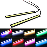 2pcs 17cm COB DRL LED 12V 6000K Waterproof Daytime Running Light Auto Strip Light Car COB Fog Lamp Car Styling Led DRL Lamp