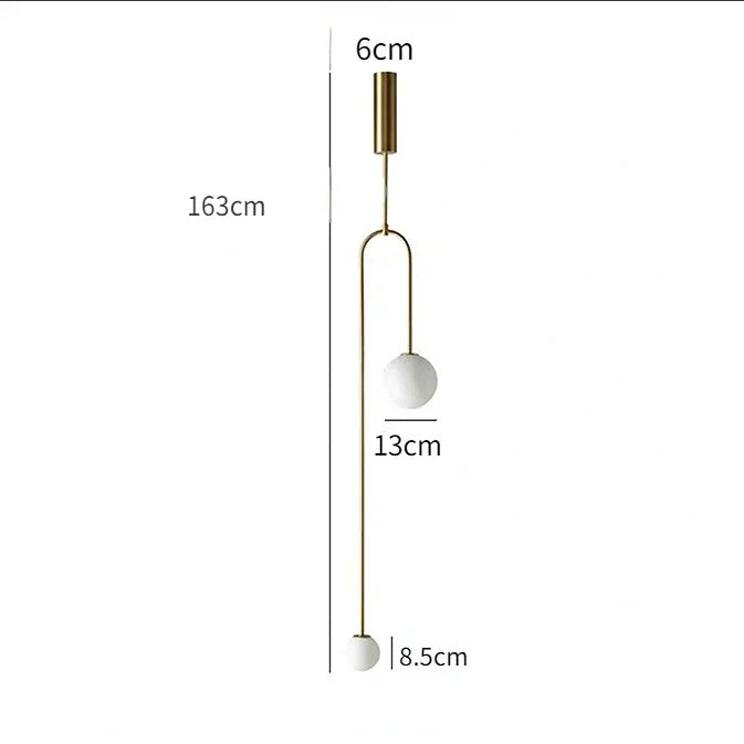 Modern Glass Ball Pendant Light Led Bedside Hanging Lighting Nordic Golden Luxury Hallway Living Room Bedroom Indoor Decor Lamp