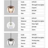 Modern Glass Pendant Light LED Hanging Lamp for Dining Room Living Room Coffee Shape Home Indoor Decors Lighting Fixtures