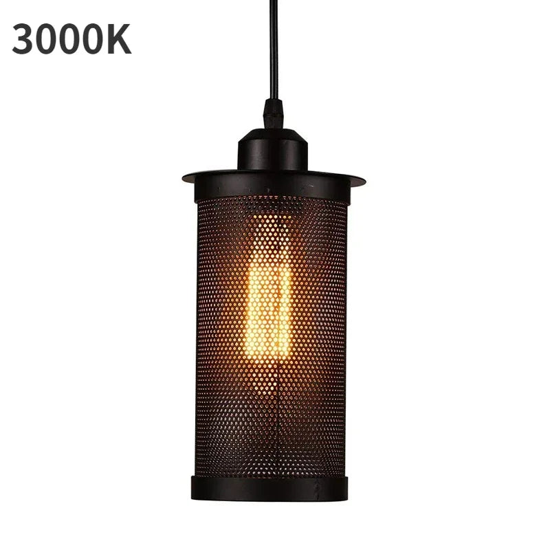 American industrial style decorative aisle staircase porch lighting loft retro creative bar barbed wire chandelier lighting