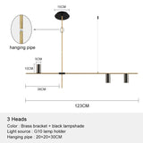 Nordic Modern Longer Chandelier Dining Table Fixtures Black Pendant Lights Restaurant Bar Kitchen Decor Living Room Hanging Lamp
