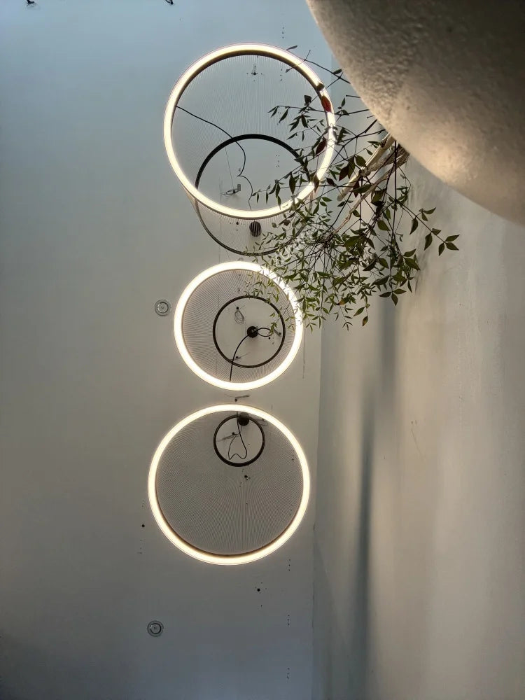Nordic Lamp Designer Spanish Tassel Circle Chandelier Luxury Pendant Lamp Restaurant Villa Living Room Staircase Home Decor LED