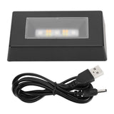 Color-Changing LED Display Base with USB Cable - Light Stand for 3D Crystals & Jewelry