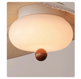 Wabi-Sabi Wood & Cloth Pendant Light - Retro Fabric Ceiling Chandelier Lamp Fixture with Glass Accents for Restaurant, Hotel & Home Decor