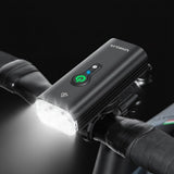 10000mAh Smart Bicycle Front Light (10,000 LM, USB-C) - Waterproof High-Lumen Headlight for MTB & Road Cycling
