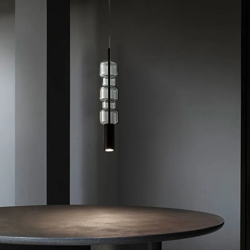 Modern Clear Glass Pendant Lamp Gold Black Metal Hanging Light Fixtures Drop Shipping For Dining Room Kitchen Bar Shop Bedside