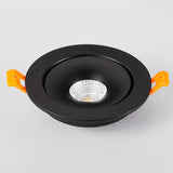 Round Shape 360 Angle Adjustable LED COB Recessed Downlight Black/White 9W 12W 15W LED Ceiling Spot Light Pic Background Focos